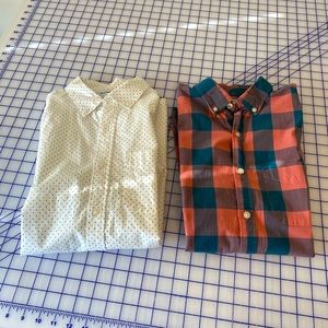 TWO Old Navy Mens Built-In-Flex Everyday Button Down Short Shirt Sleeve